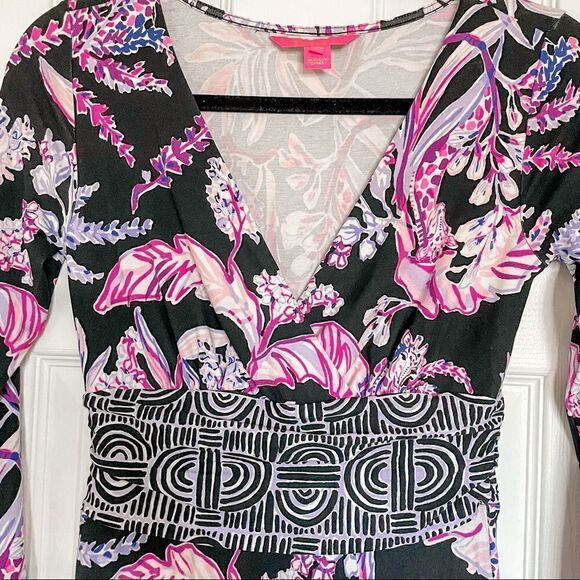 Lilly Pulitzer Fleuris Midi Dress Onyx Wild Within XS - Picture 7 of 11
